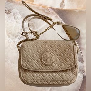 Tory Burch Blush Pink Crossbody Quilted Bag